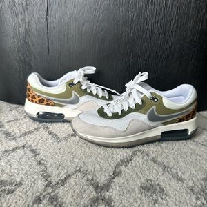 Nike Motif olive and leopard sneakers